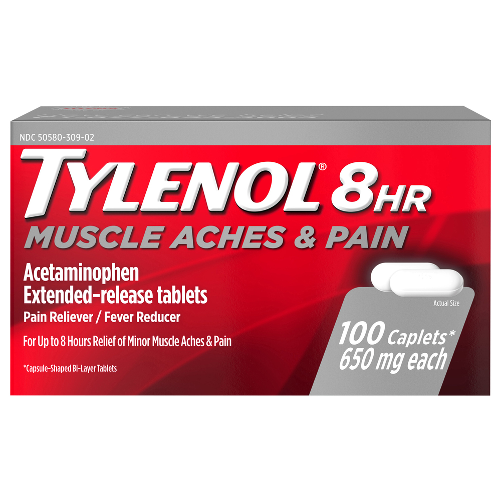 Tylenol 8 Hr Caplets 8 Hr Muscle Aches & Pain 650 mg Pain Reliever