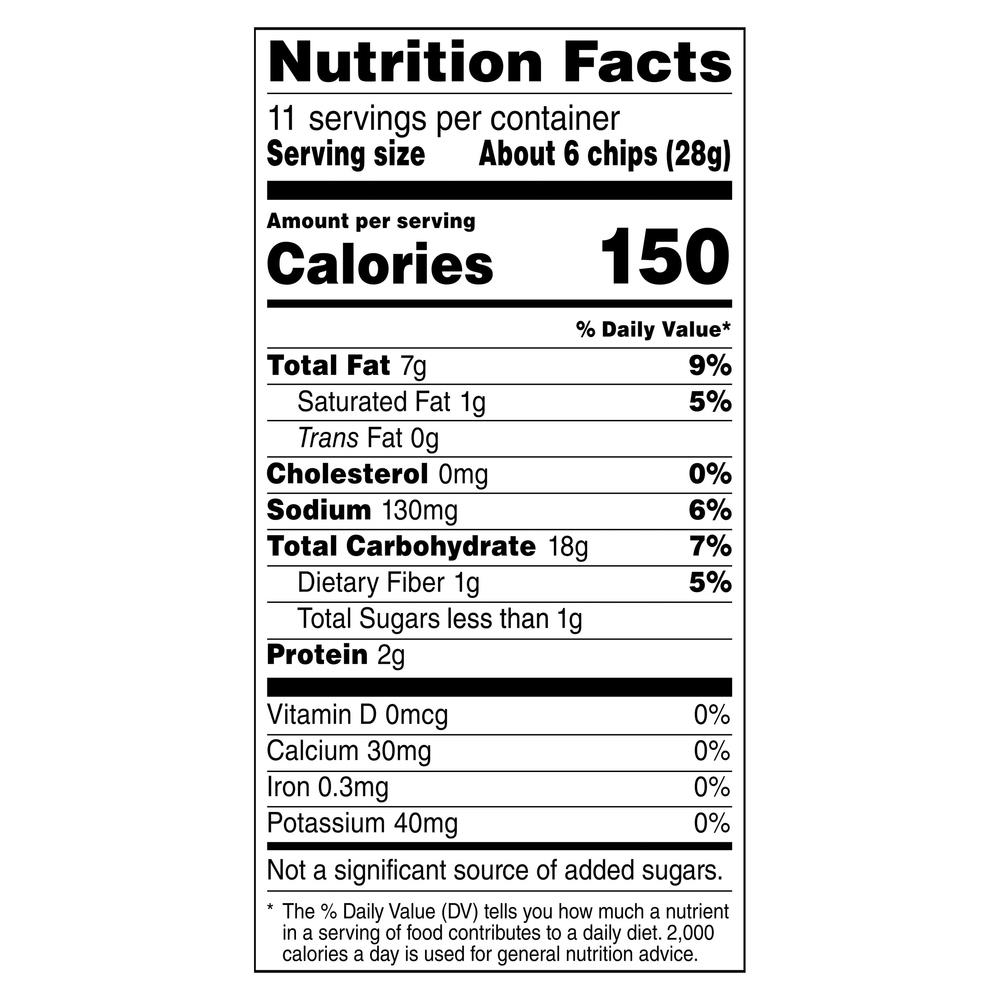 Tostitos Tortilla Chips Triangles Hint Of Lime Flavored Nutrition Facts
