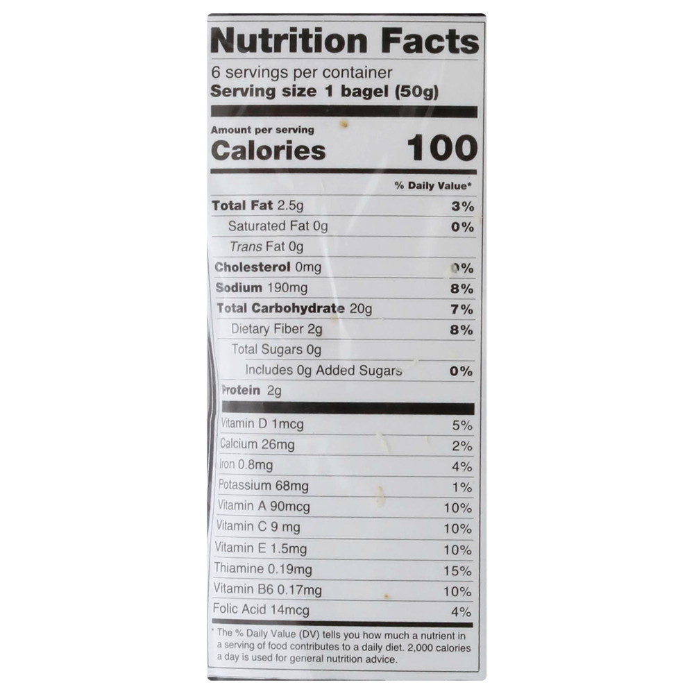 O'Doughs Thins Bagels, Gluten Free, SesameNutritionFacts