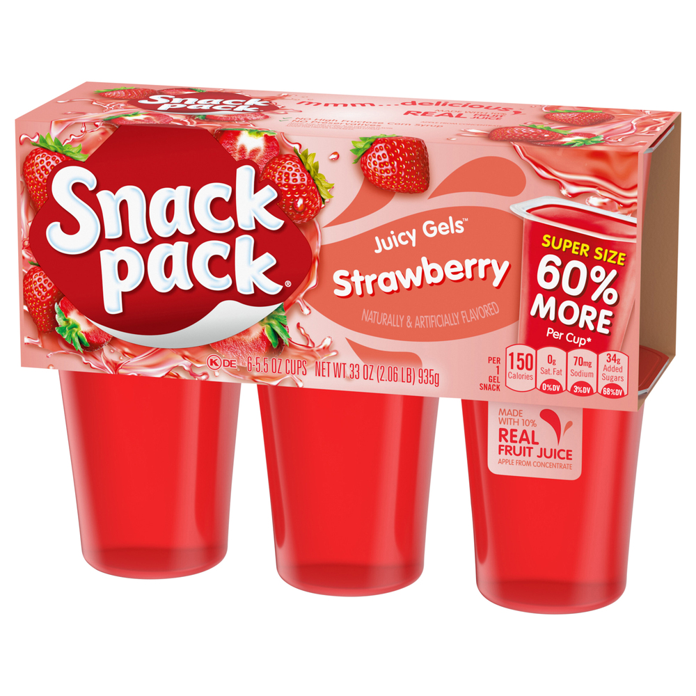 Snack Pack Strawberry Super Size Juicy Gels