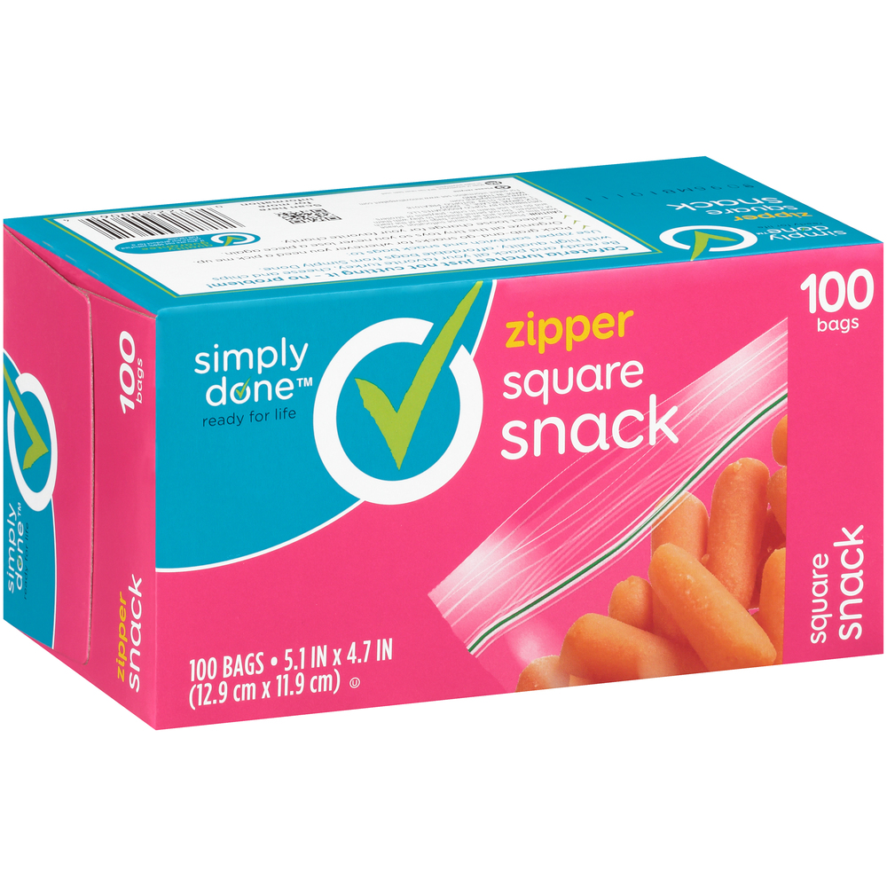Zipper snack bags clearance