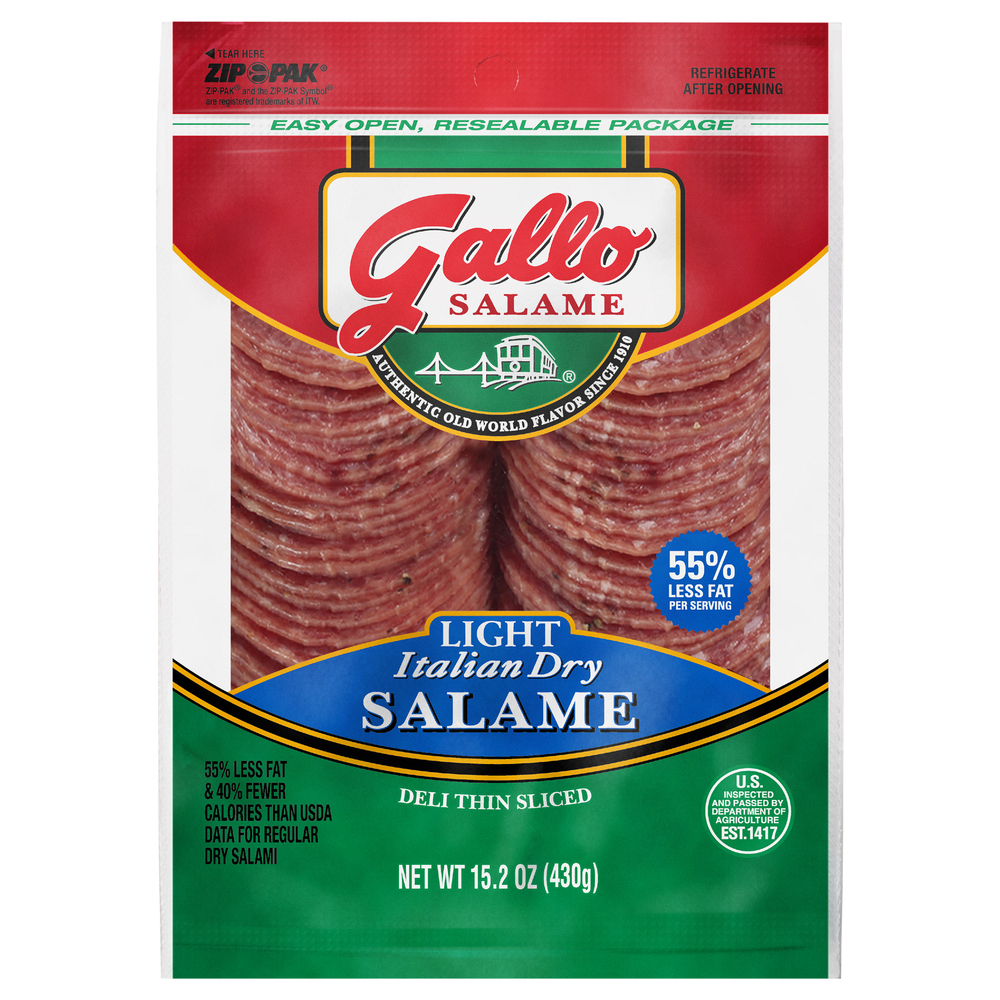Gallo Salame Gallo® Salame Deli Thin Sliced Light Italian Dry Salame