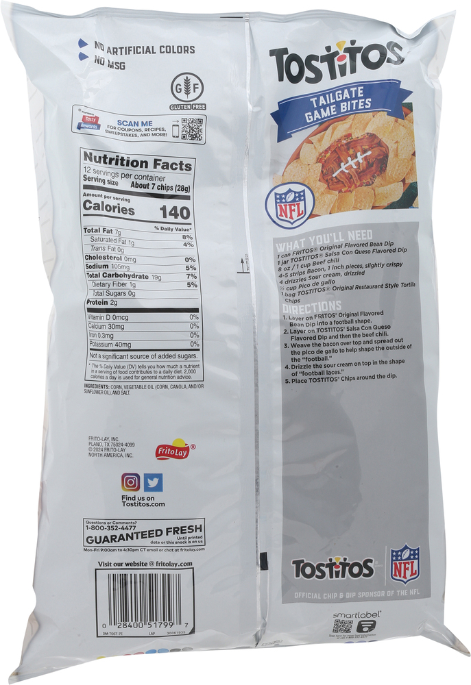 Tostitos Tortilla Chips, Original, Restaurant Style-Planogram-Back