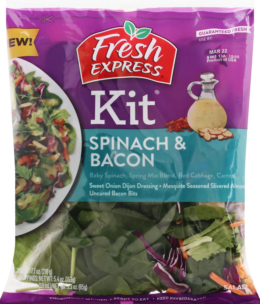 Fresh Express Salad Kit, Spinach & BaconMain