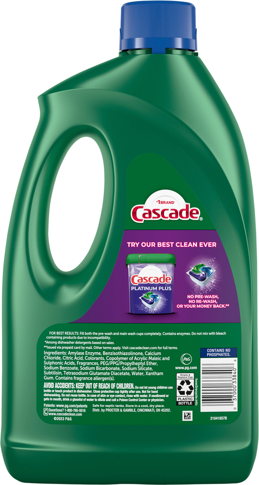 Cascade Complete Dishwasher Detergent, Fresh ScentPlanogramBack