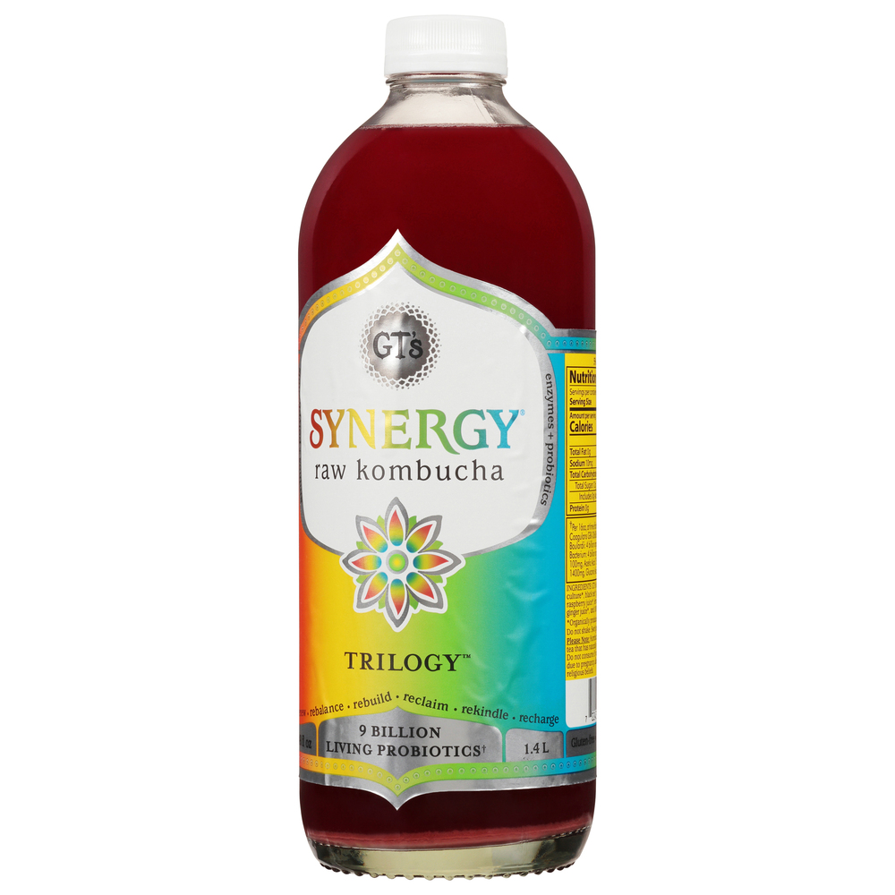 GT's Synergy Pomelo Pink Lemonade Raw Kombucha, 16 fl oz