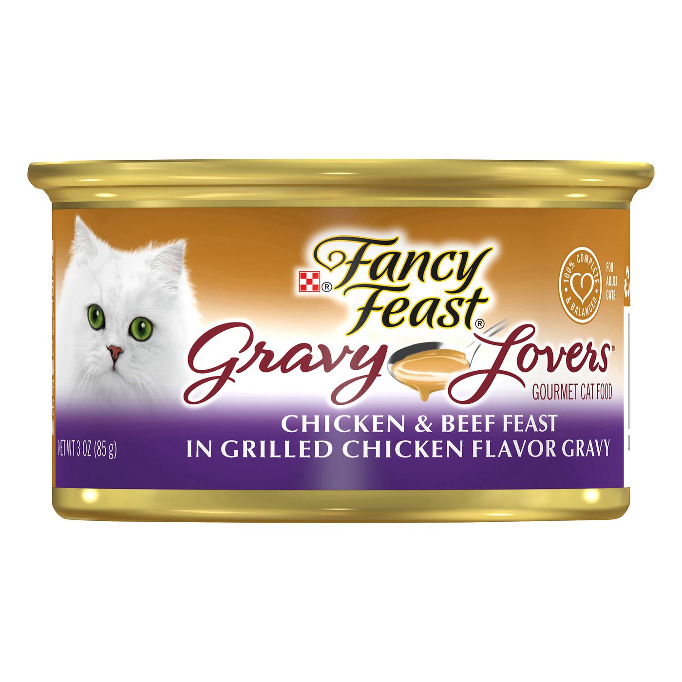Fancy Feast Gravy Lovers Cat Food Gourmet Grilled Chicken Beef Feast in Gravy