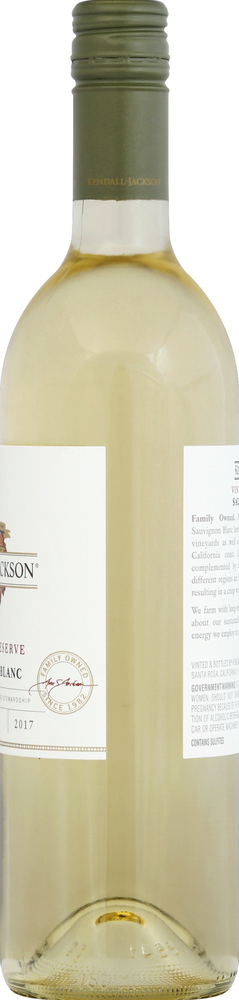 Kendall-Jackson Sauvignon Blanc, Vintner's Reserve, 2017, California