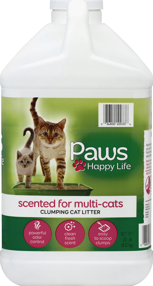 Paws Happy Life Cat Litter Clumping Scented for Multi Cats