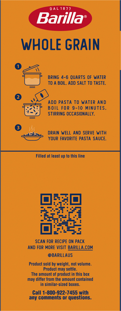 Barilla Whole Grain Rotini PastaPlanogramLeft