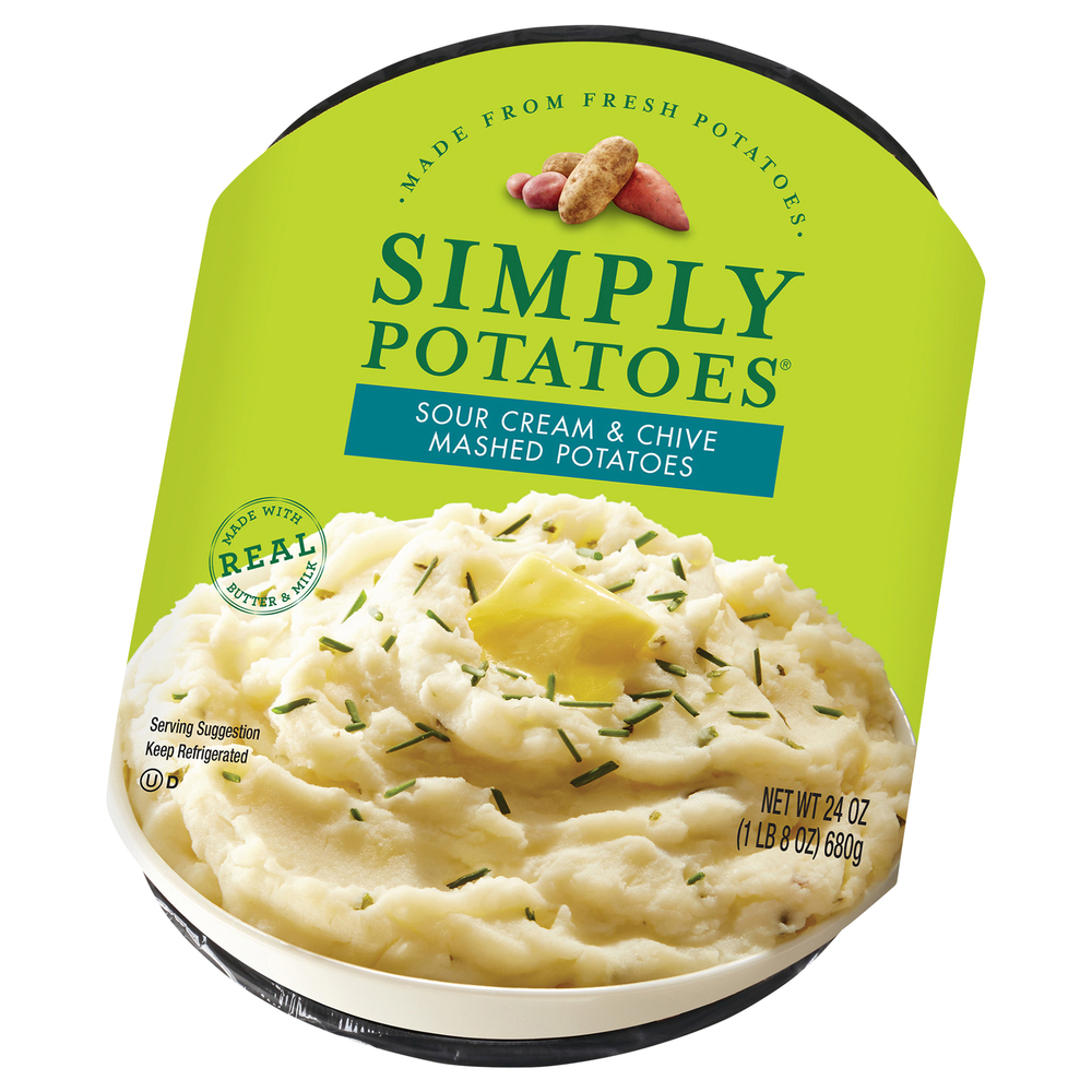Simply Potatoes Mashed Potatoes, Sour Cream & ChiveFrontRightElevated