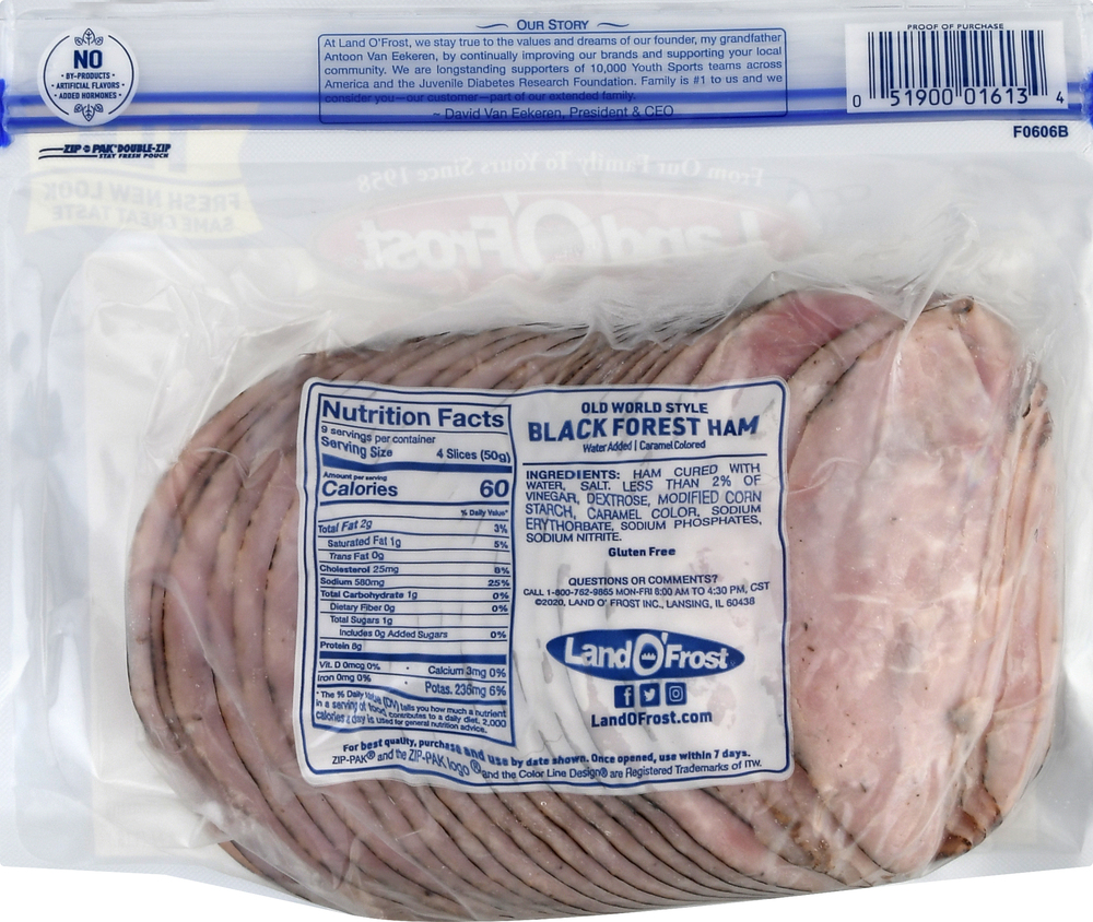 Land O'Frost Black Forest Ham, Old World Style-Planogram-Back