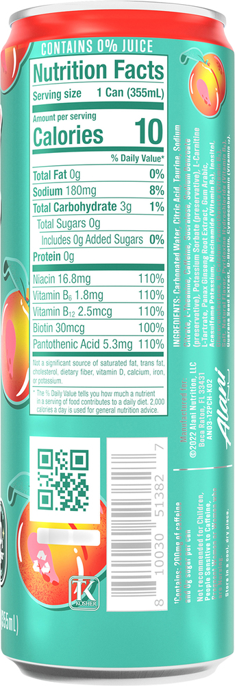 Alani Nu Juicy Peach Energy Drink-Planogram-Right