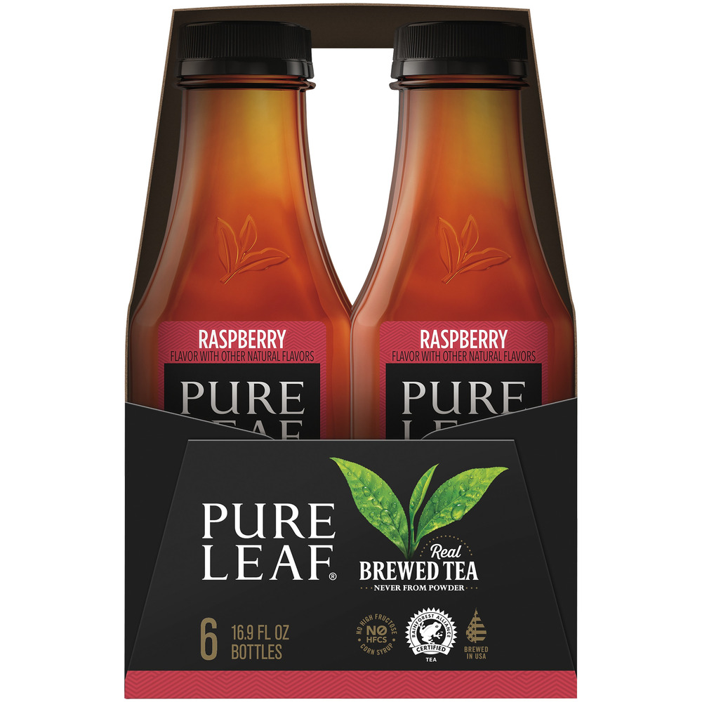 Pure Leaf Pure Leaf Real Brewed Tea Raspberry 16.9 Fl Oz 6 Count ...