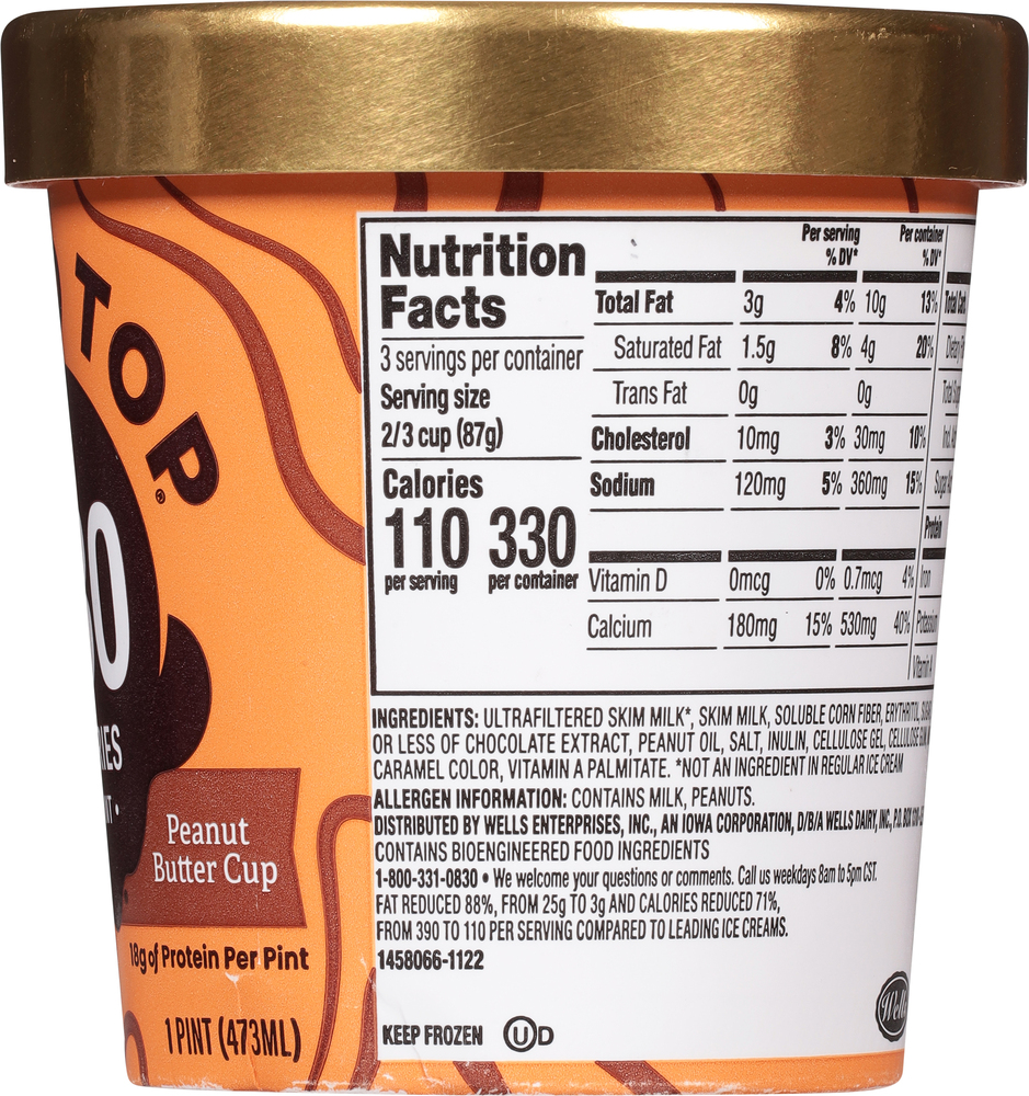 Halo Top Ice Cream Light Peanut Butter Cup