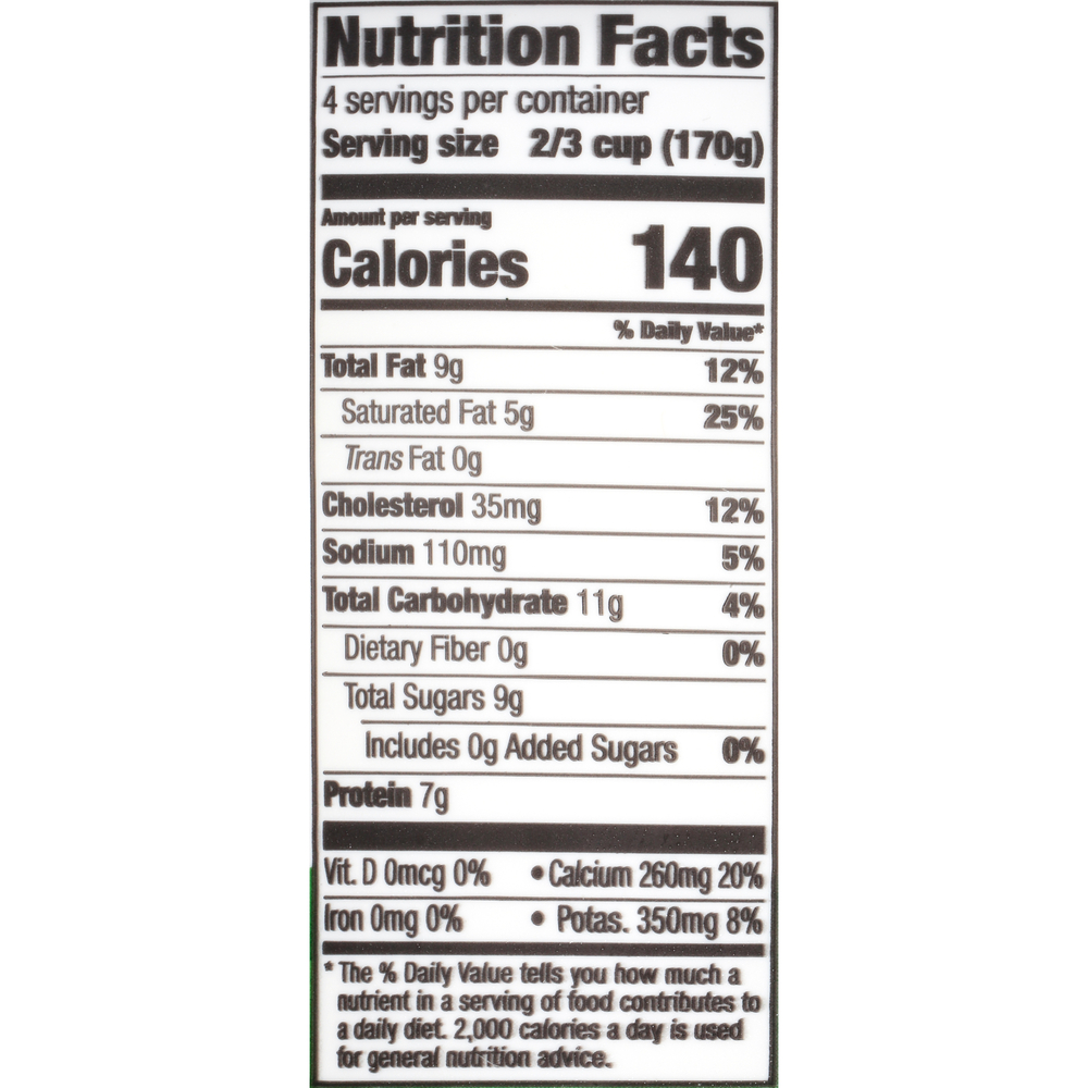 The Greek Gods Plain Traditional Greek Style YogurtNutritionFacts