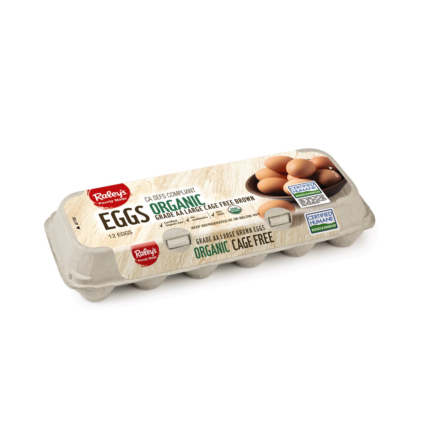Raley s Purely Made Eggs Cage Free Brown Large Main