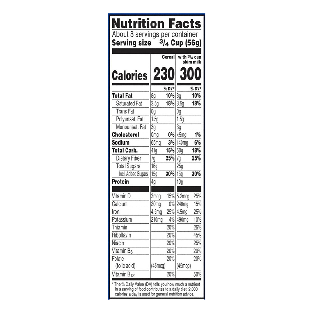 Cracklin' Oat Bran CerealNutritionFacts