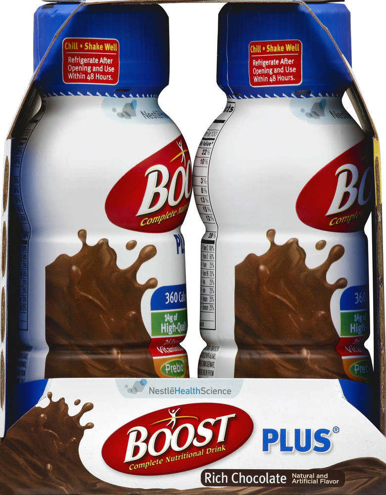 Boost Plus Nutritional Drink, Complete, Rich Chocolate-Planogram-Left