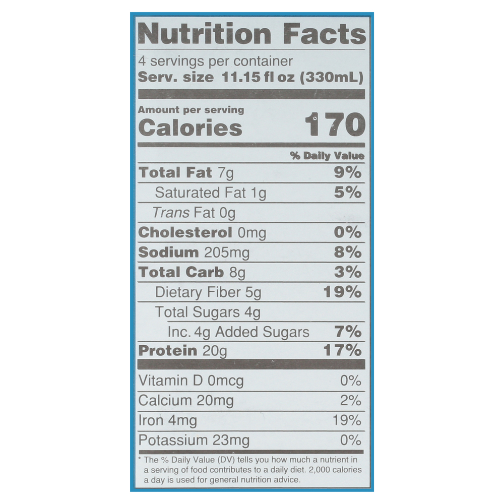 Owyn Protein Shake Nutrition Label