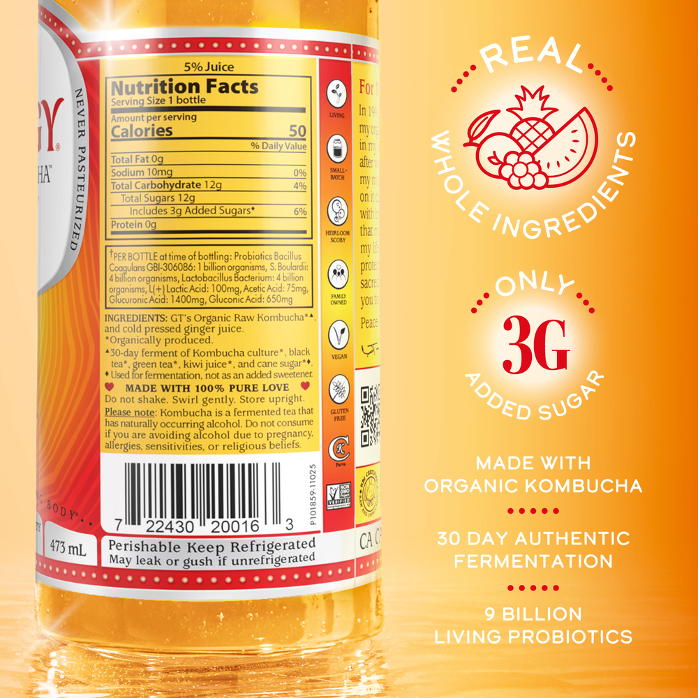 GT's Synergy Kombucha, Gingerade
