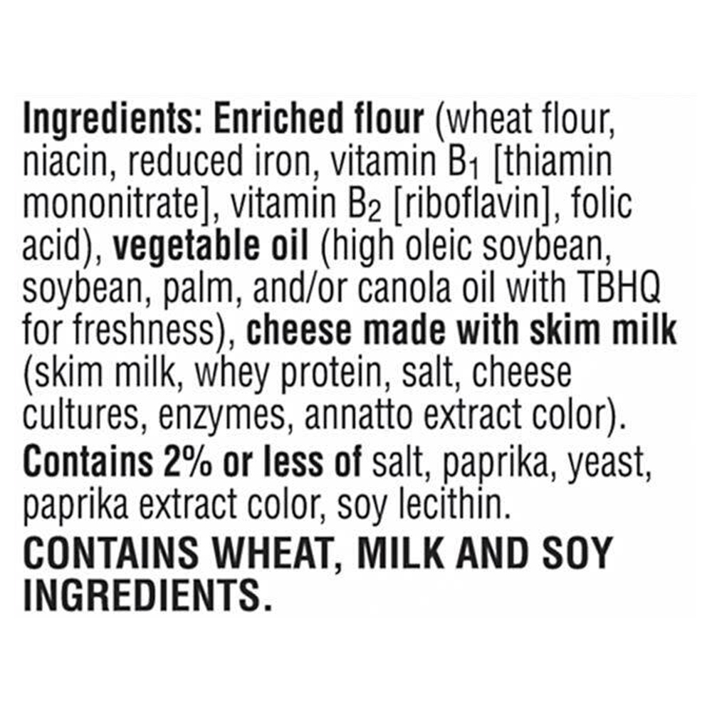 CheezIt Baked Snack Crackers, OriginalIngredients