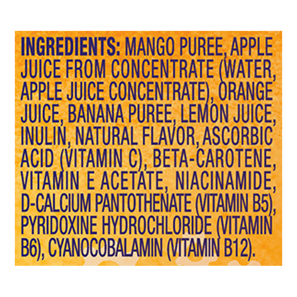 Naked Juice, Mango Orange-Ingredients