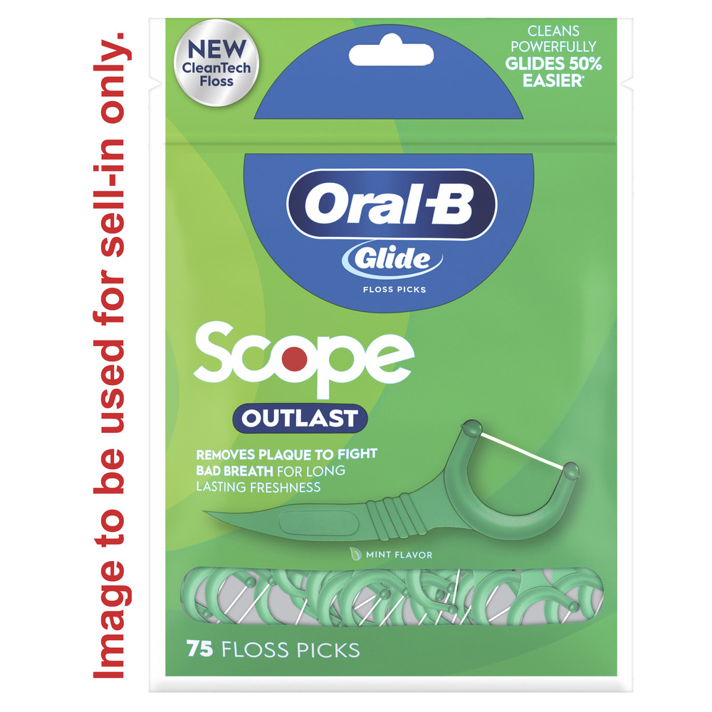 OralB Glide Floss Picks, Mint, Scope Outlast FlavorMain