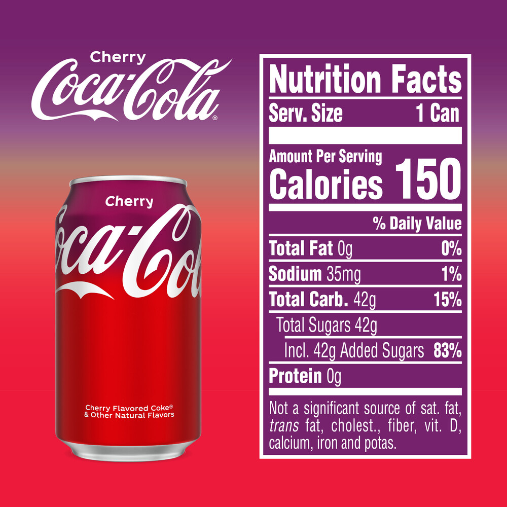 Coca-Cola Vanilla Flavor Soda Pop, Refreshing Sparkling