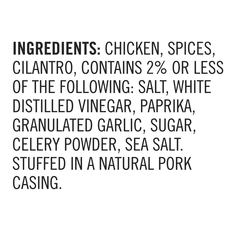 Aidells All Natural Chicken Sausage, All Natural, Smoked, Chorizo