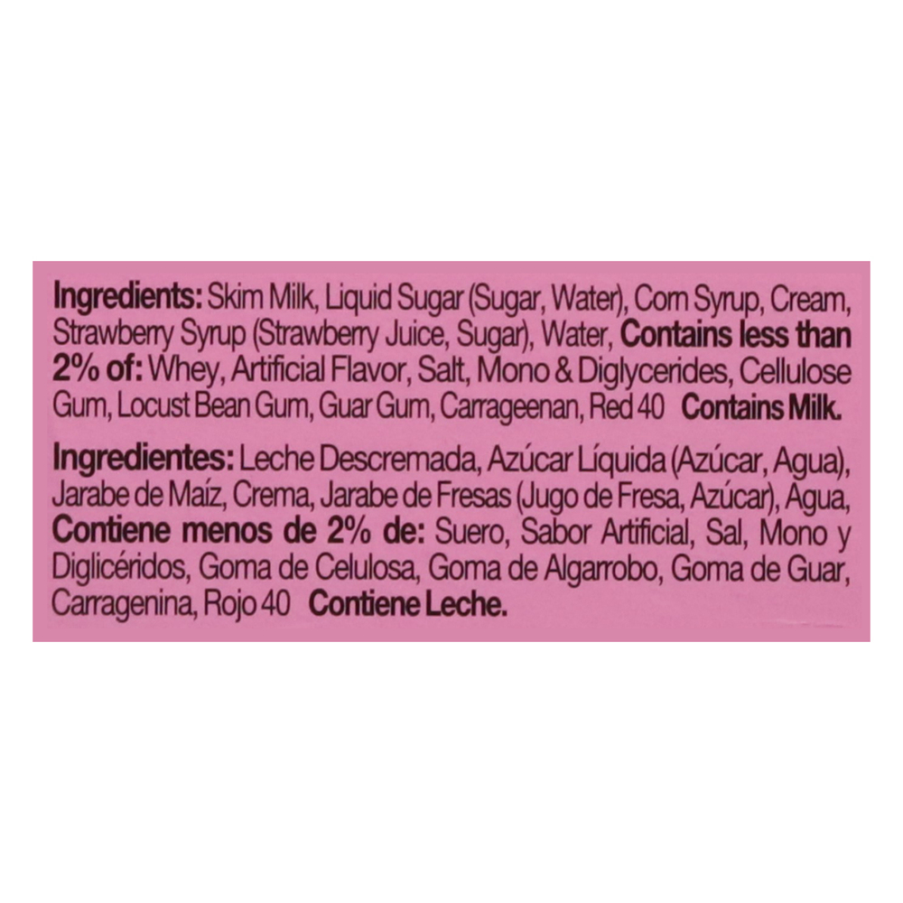 Melona Frozen Dairy Dessert Bars, StrawberryIngredients