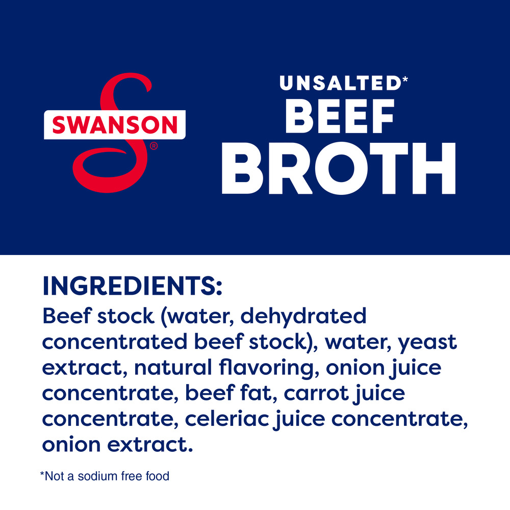 Swanson Broth, Beef, Unsalted-Ingredients