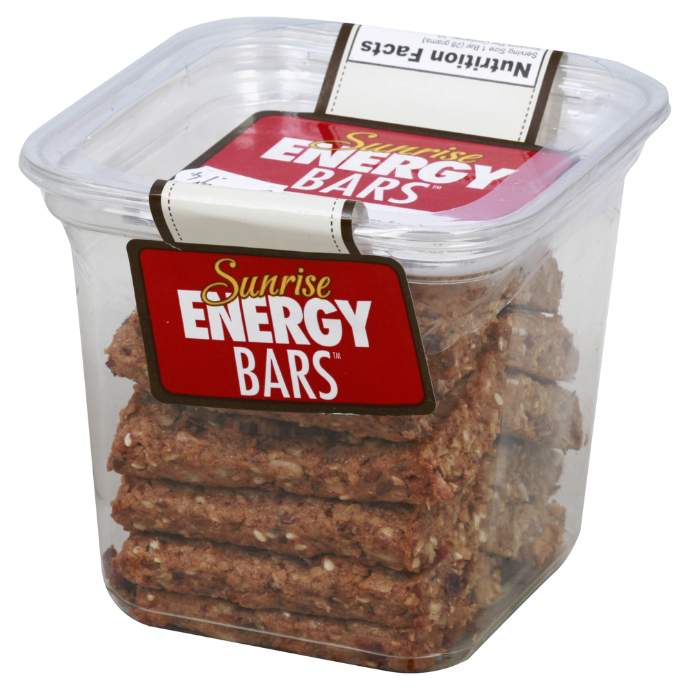 Sunrise Energy Bars, Whole GrainFrontRightElevated