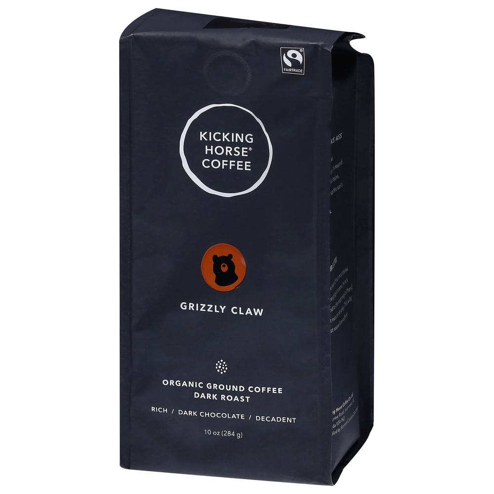 Kicking Horse Coffee Grizzly Claw Organic Dark Roast Ground Coffee ...