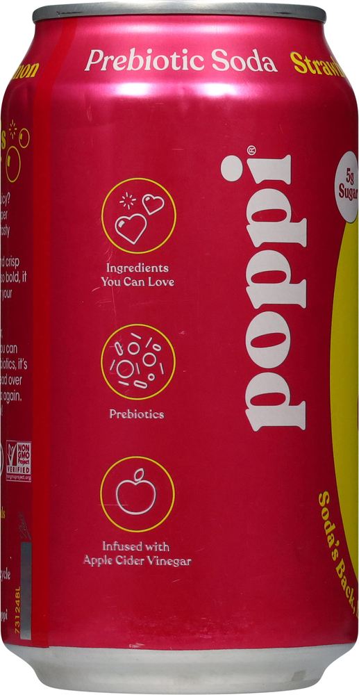 POPONページ poppi Prebiotic Soda, Lemon Lime Same-Day Delivery or Pickup
