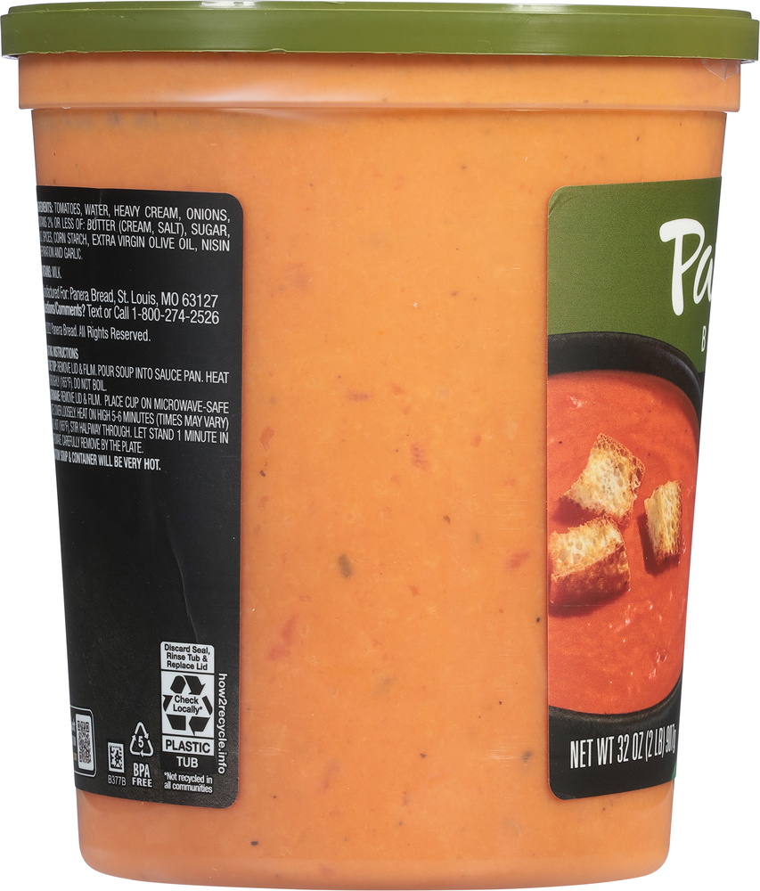 Panera Bread Soup, Creamy TomatoPlanogramLeft