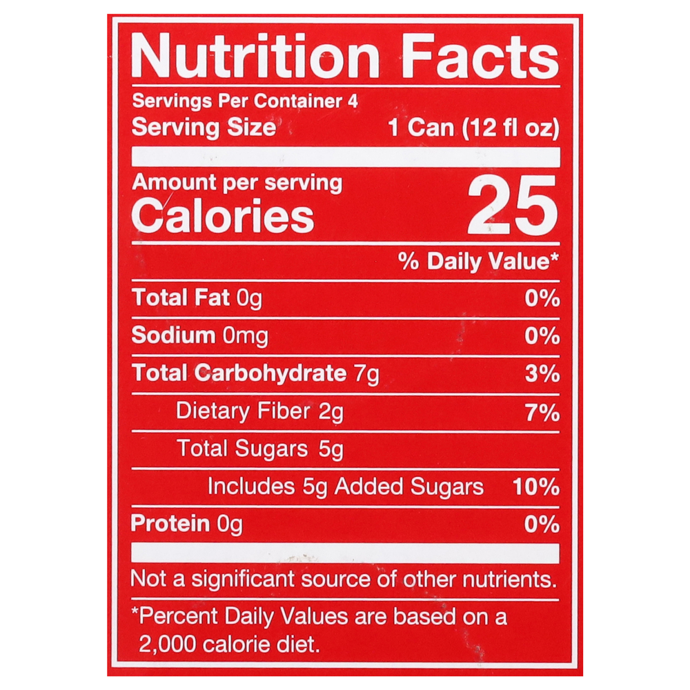 Poppi prebiotic soda cherry limeade nutrition facts
