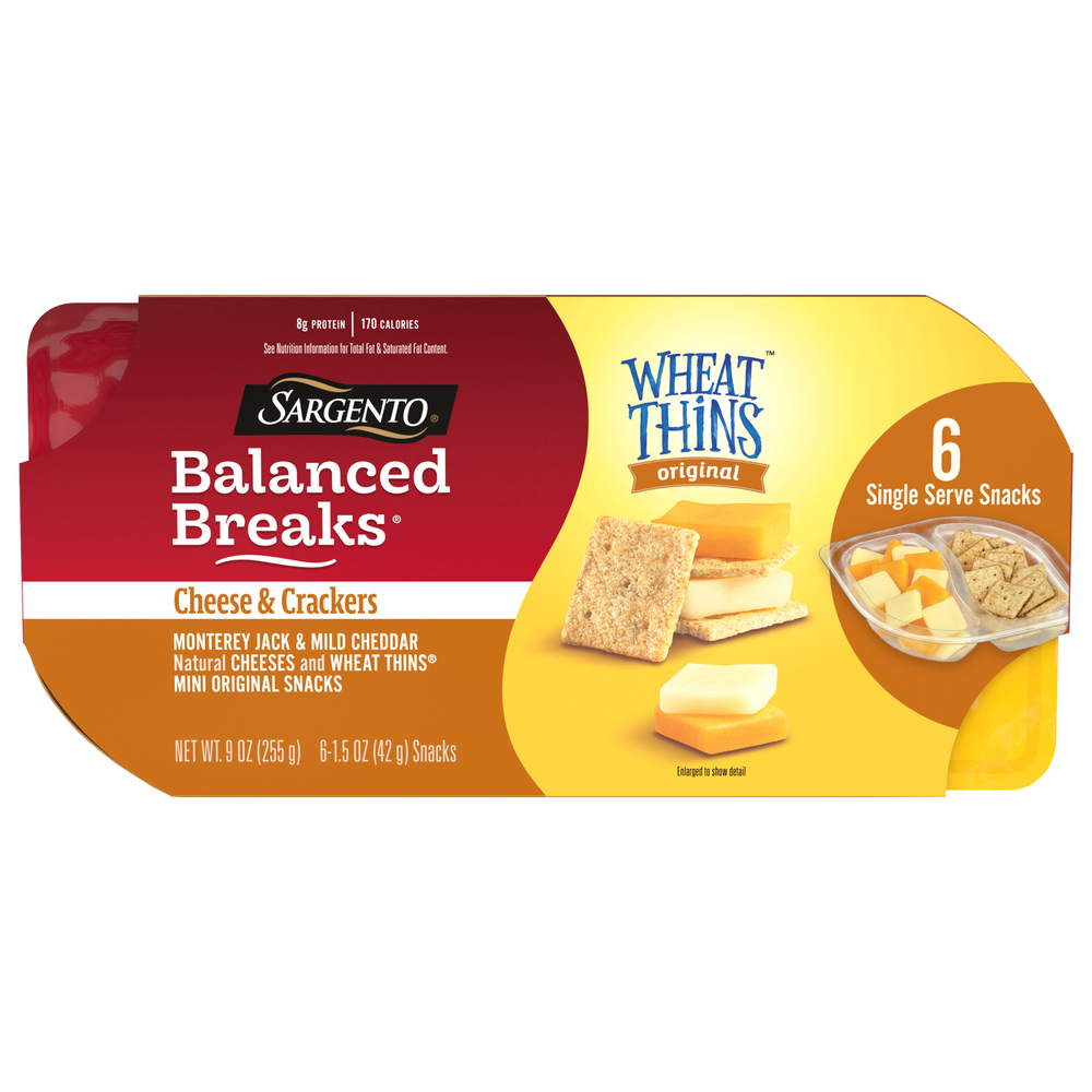 Sargento Balanced Breaks, Cheese & Crackers, Monterey Jack & Cheddar