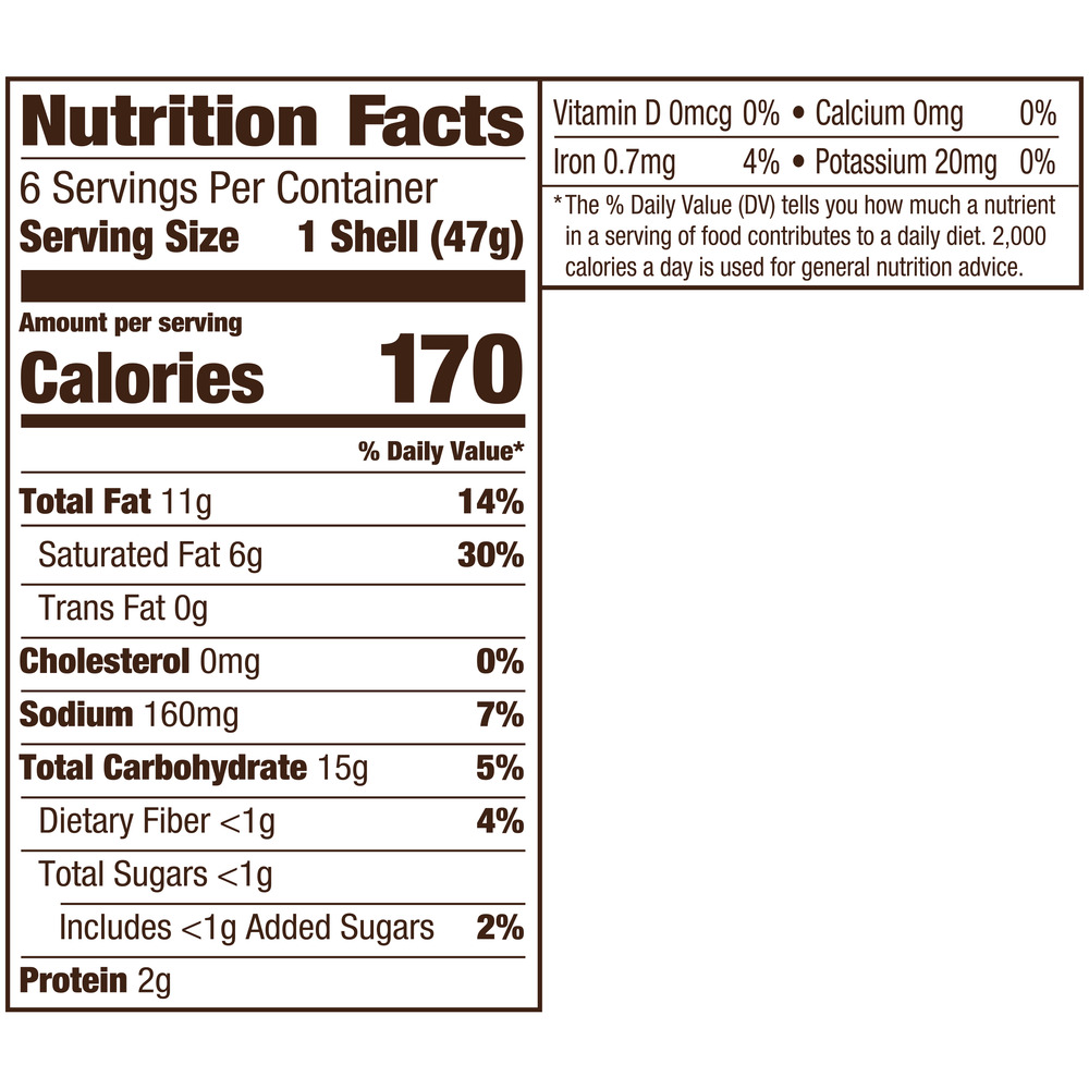 Pepperidge Farm Puff Pastry ShellsNutritionFacts