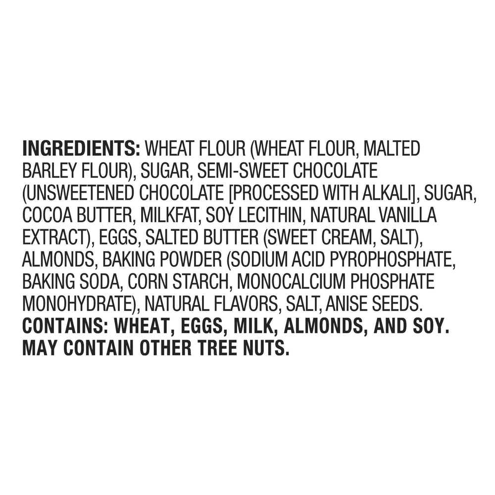 Nonni's Biscotti, CioccolatiIngredients