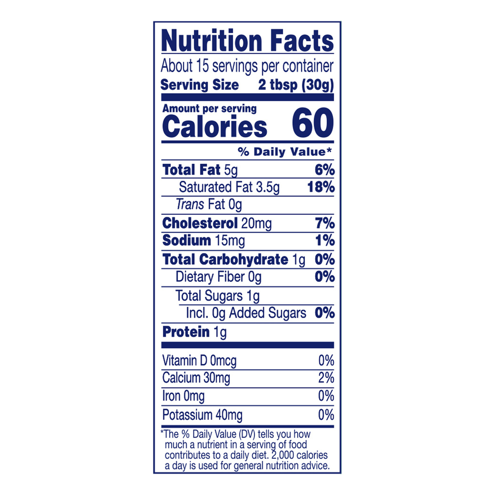 Daisy Pure & Natural Sour CreamNutritionFacts