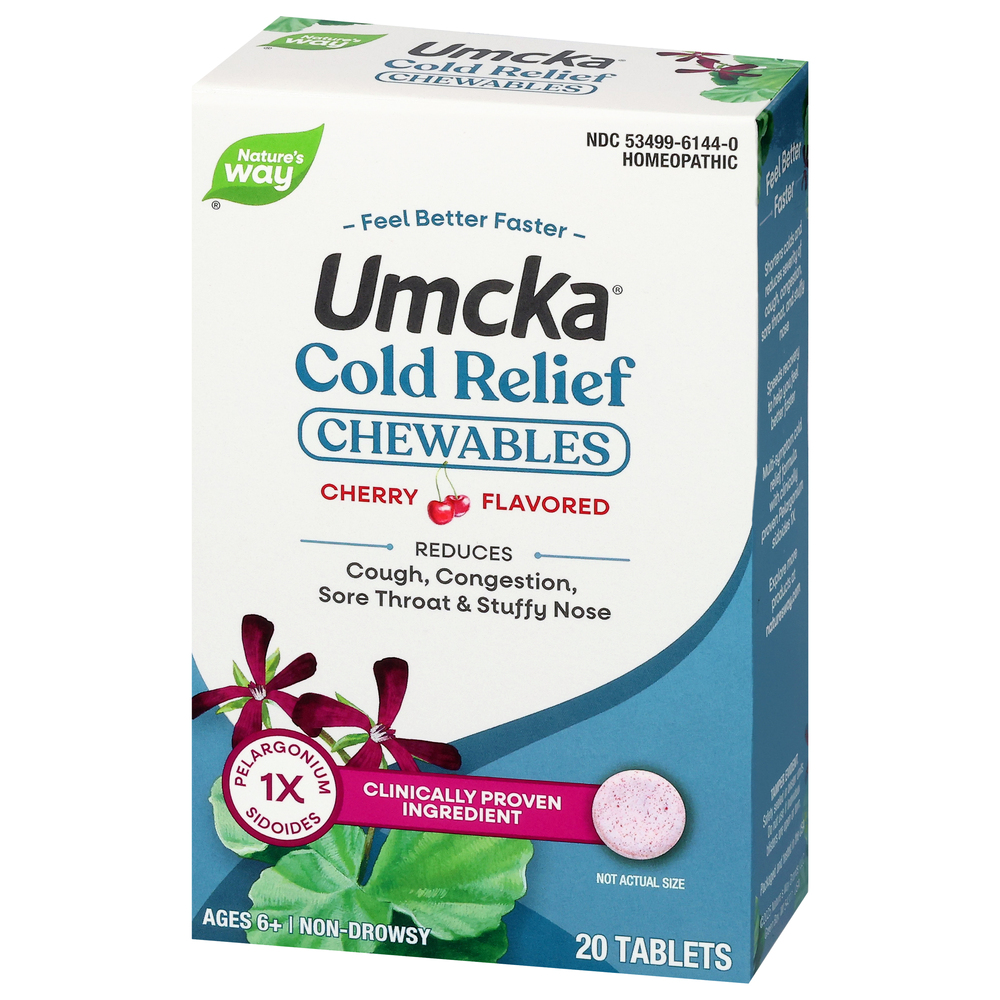 Nature's Way Umca Tablets Chewables Umcka Cherry Flavored Cold Relief