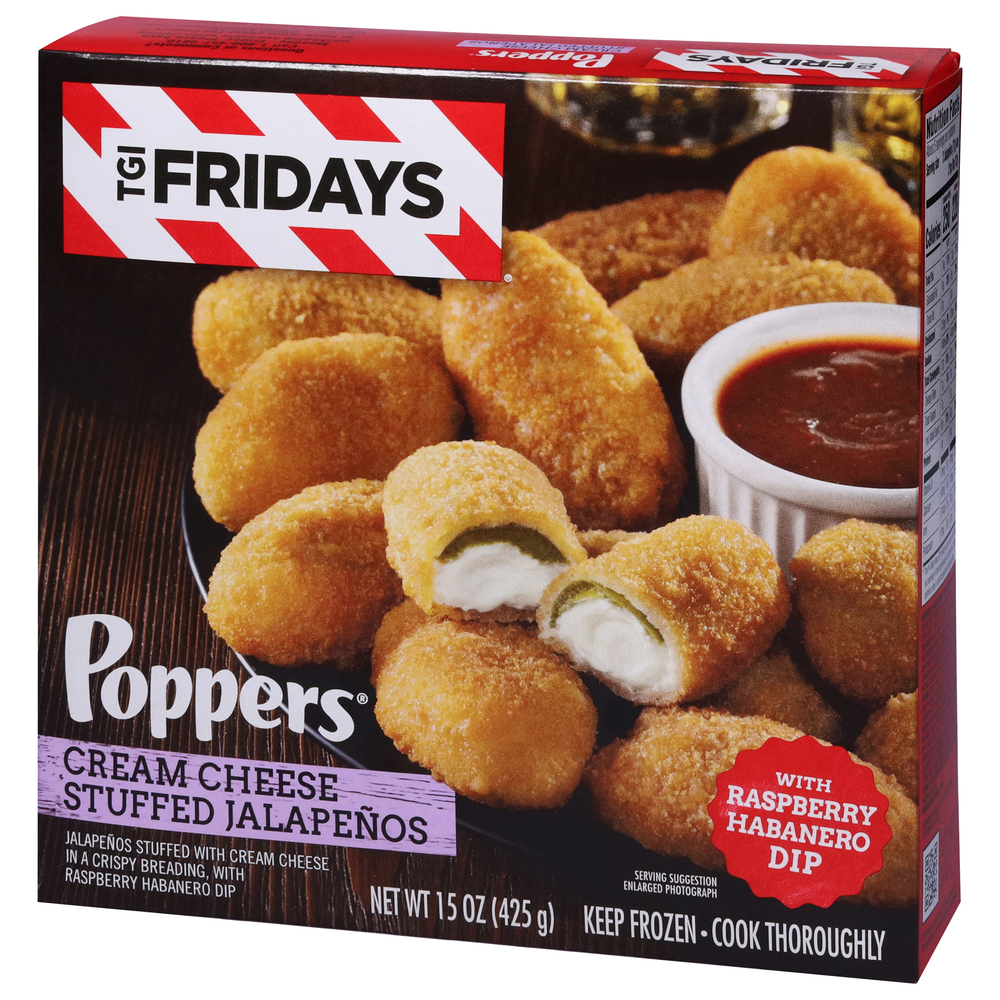 T.G.I. Friday's Poppers Jalapenos, Stuffed, Cream Cheese