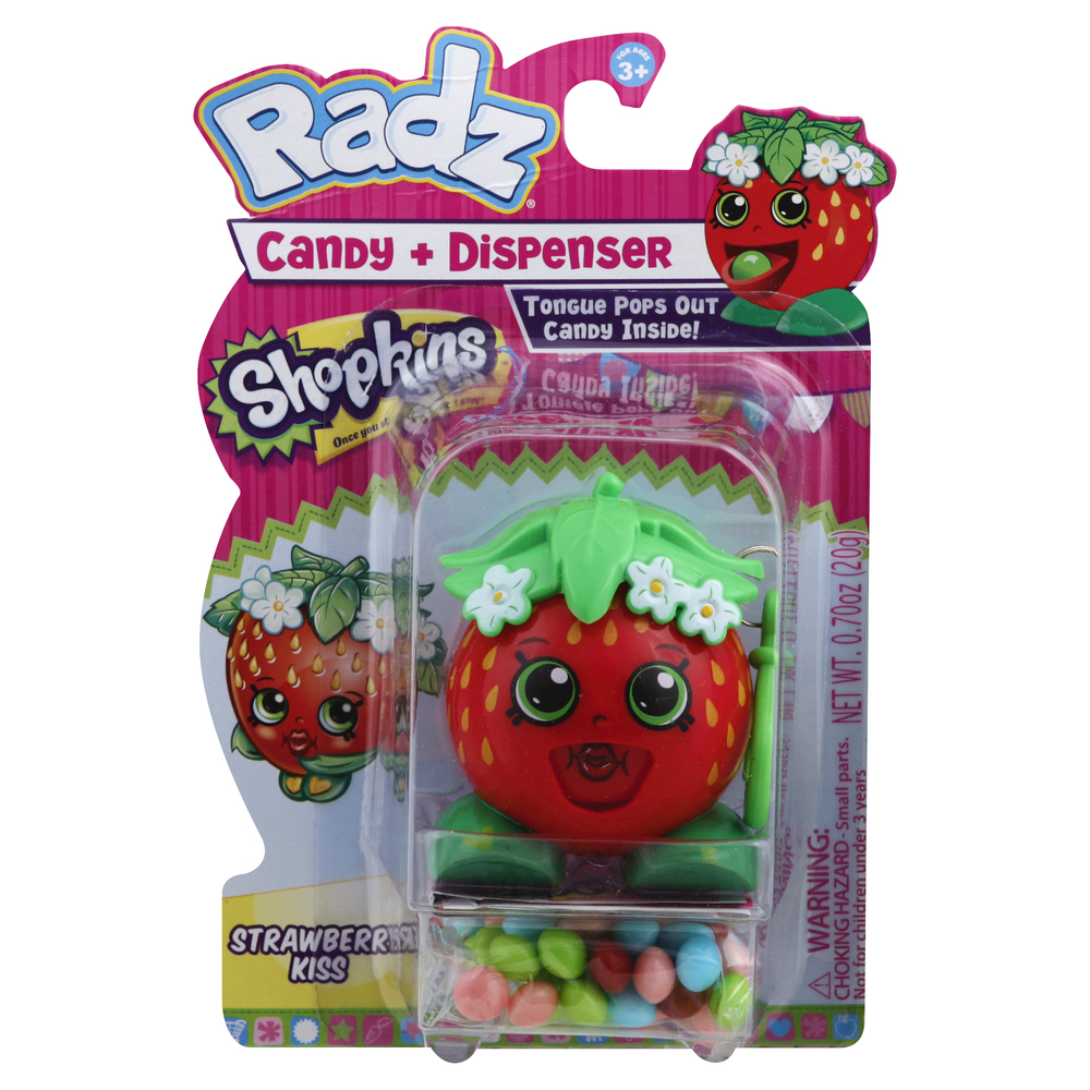 Radz Candy + Dispenser, Strawberry Kiss