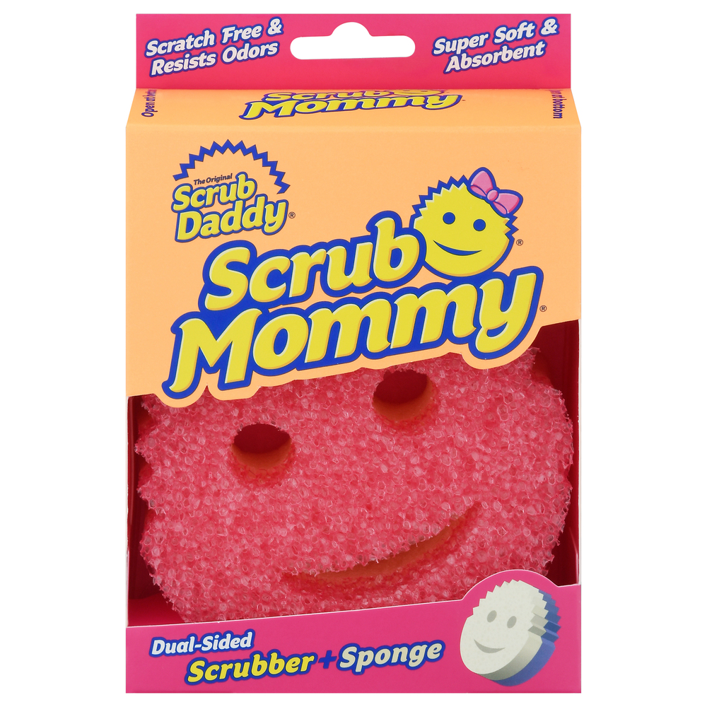  Scrub Daddy Sponge - Dye Free - Scratch-Free Scrubber for  Dishes and Home, Odor Resistant, Soft in Warm Water, Firm in Cold, Deep  Cleaning, Dishwasher Safe, Multi-use, 1ct (2 pack) 