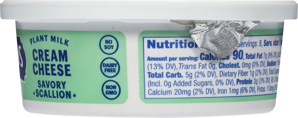 Miyoko's Creamery Plant Milk Savory Scallion Cream Cheese