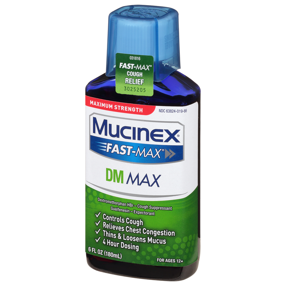 Mucinex Fast Max Cough Relief, Maximum Strength, DM Max