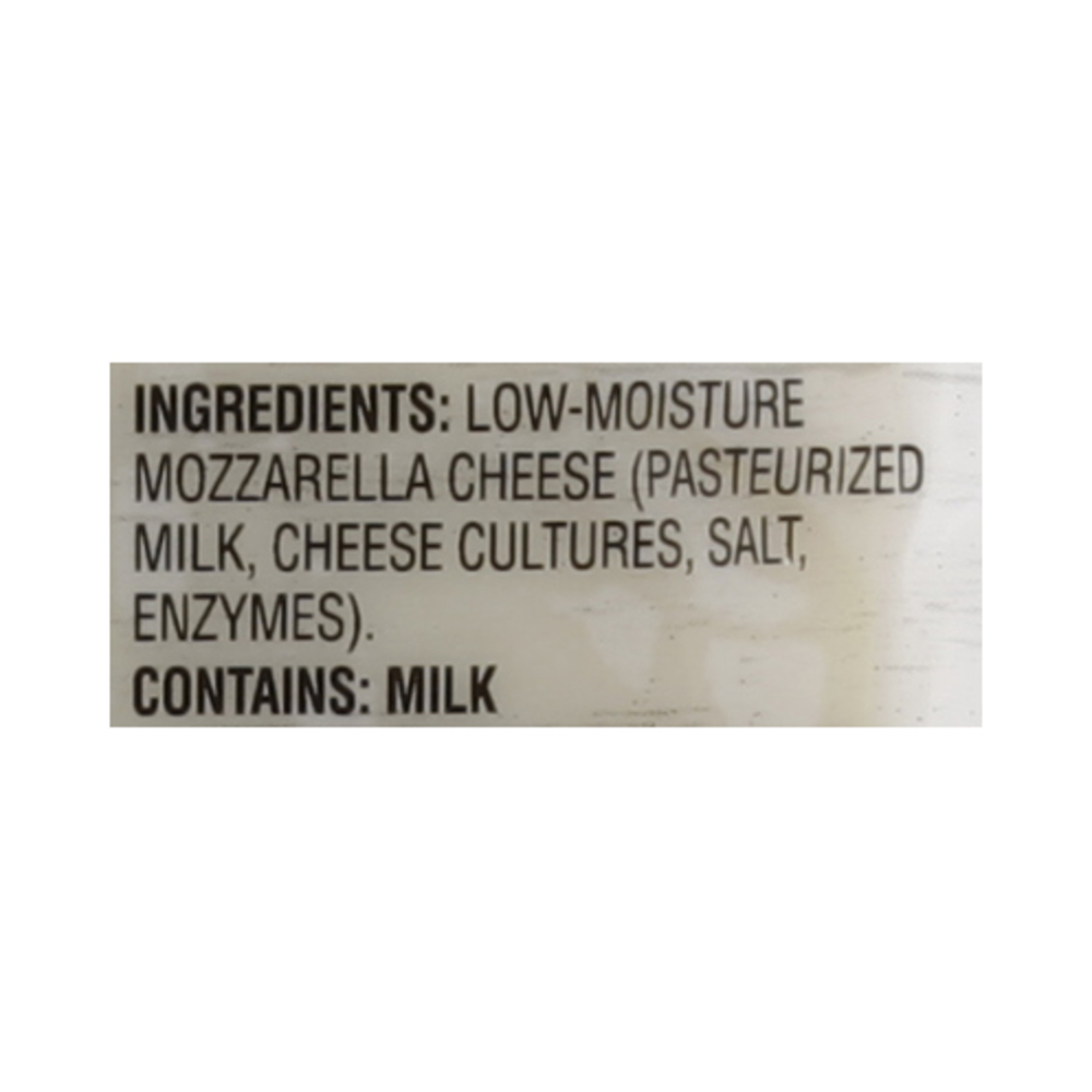 Raley's LowMoisture Mozzarella CheeseIngredients