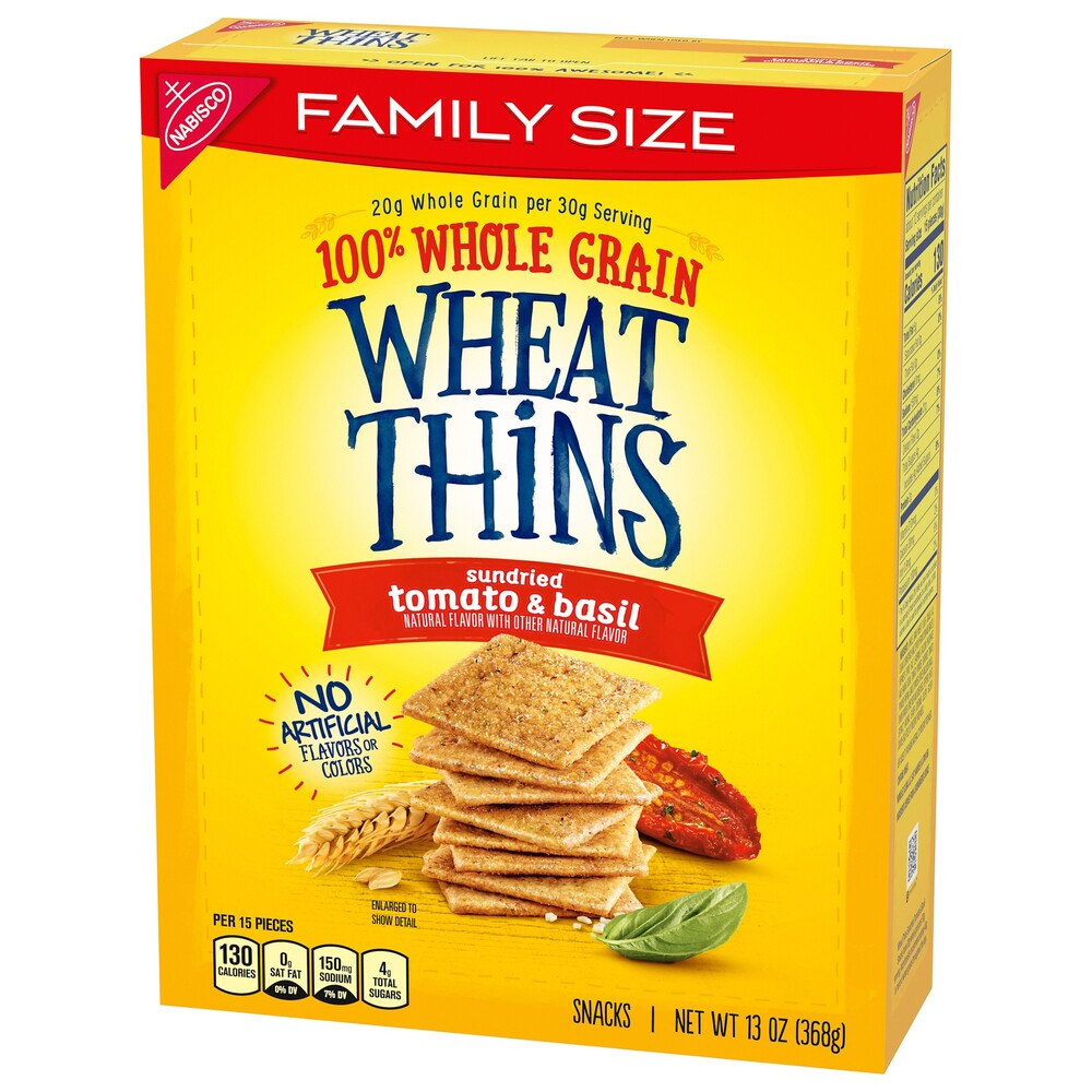 WHEAT THINS Wheat Thins Sundried Tomato & Basil Whole Grain Wheat