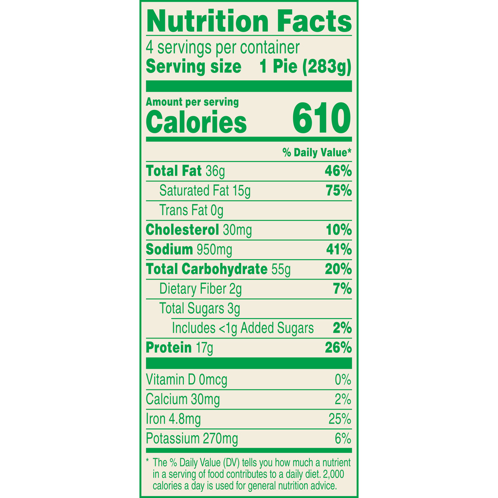 Marie Callender s Pot Pies Chicken Small Nutrition Facts marie-callender-s-pot-pies-chicken-small-nutrition-facts